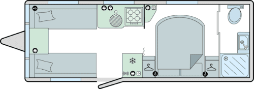 Bailey Phoenix GT75 644 2025 Layout