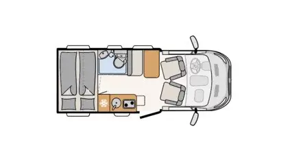 Dethleffs Globebus Go T15 2024 Layout