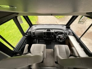Front View from the Cab of the Dethleffs Globetrotter XLI Motorhome