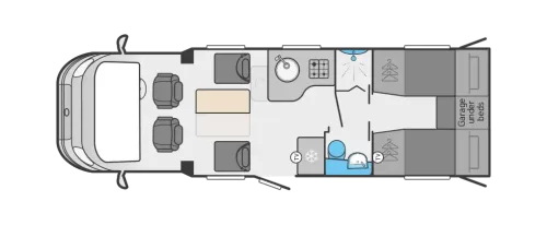 Swift Escape 684 2020 Layout